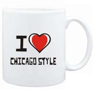  Mug White I love Chicago Style  Music