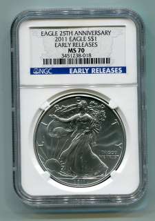   eagle ngc ms70 early release blue label silver eagle inc will be