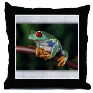 Throw Pillow Red Eyed Tree Frog 