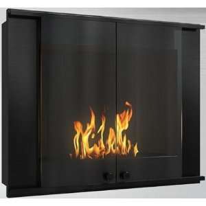   104 B Urban Bioethanol Black Wall Mount Fireplace: Home & Kitchen