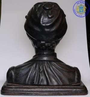 Russian KASLI cast iron ASHTRAY bust statue figurine  