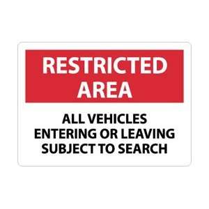 RA2RB   Restricted Area, All Vehicles Entering or Leaving Subject To 