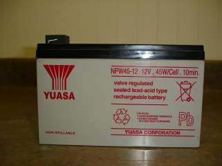 Yuasa 12 Volt Sealed Lead Battery 45W/Cell (NPW45 12)  