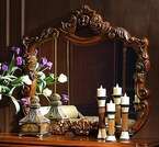 Mahogany Vanity Chest Dresser Wall Hanging Mirror  
