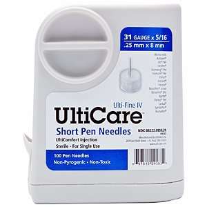  UltiCare 31 ga. Short Pen Needle Dispenser, 100 ct Office 