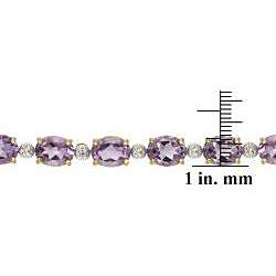 Glitzy Rocks 18k Gold over Sterling Silver 23.1 CTW Amethyst and 
