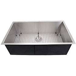 Ticor Stainless Steel 16 gauge Square Undermount Kitchen Sink 