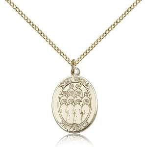 Gold Filled St. Saint Cecilia / Choir Medal Pendant 3/4 x 1/2 Inches 