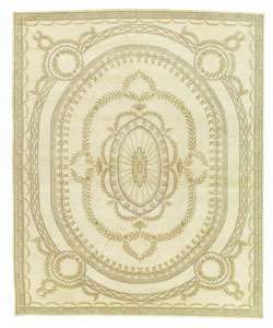   knotted Court of Versailles Ivory Wool Rug (39 x 59)  