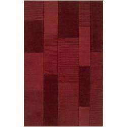 Hand loomed Red Carlea Wool Rug (8 x 10)  Overstock