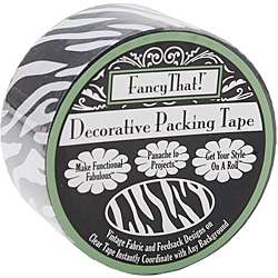 Fancy That Black Zebra 25 yard Decorative Packing Tape   