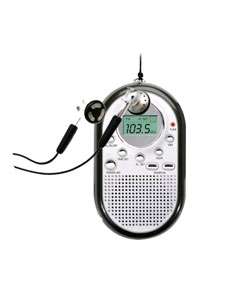   Portable AM/ FM Radio with Alarm Clock and Speaker  