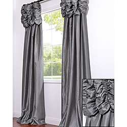   Platinum Faux Silk Taffeta 120 inch Curtain Panel  