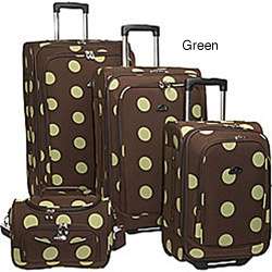 American Flyer Grande Dots 4 piece Luggage Set  Overstock
