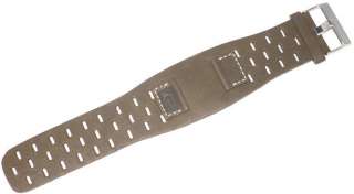 Watch Band Mud Brown Military Wide Genuine Leather 32mm  H 23  