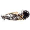 Silver Onyx Phoenix Stainless Steel Pendant +Chain SK57  