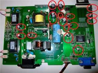 Repair Kit, DELL E176FPf LCD Monitor, Capacitors Only, Not the Entire 