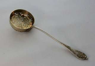 1883 French Sterling Silver & Gold Sugar Sifter ladle  