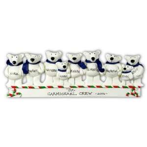  Personalized Christmas Table Toppers Polar Bears with 9 