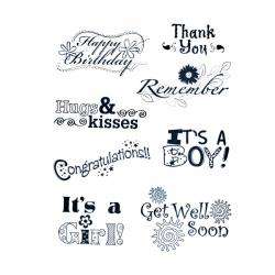 Autumn Leaves All occasion Word Art Clear Stamps  