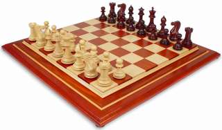 Exclusive Staunton Chess Set Red Sandalwood 3.5 King  
