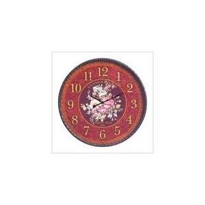  OVERSIZED FRENCH FLORAL CLOCK 
