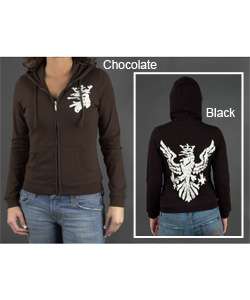 Romeo and Juliet Couture Embroidered White Eagle Hoodie   