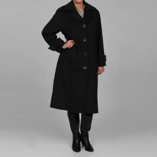 Jones New York Womens Plus Size Charcoal Wool Blend Coat FINAL SALE 