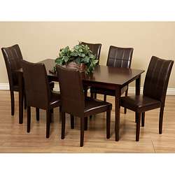 Eveleen Brown 7 piece Dining Table and Chair Set  