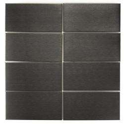 Black 3x6 inch Metal Wall Tiles K 455 (Case of 88)  