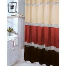 Marin Terracotta and Brown Shower Curtain  