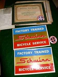 1960 schwinn bicycle bicycles bikes bike store decals patches 