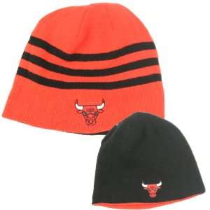  Chicago Bulls Red 3 Stripe Reversible Knit Beanie 