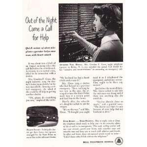   Print Ad: 1954 Bell Telephone: Out of the Night: Bell Telephone: Books