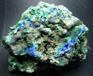 1lb,Blue Azurite crystal w/Malachite geode  AZ052  