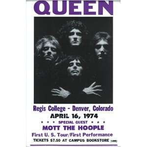  Queen 1st US Tour 14 X 22 Vintage Style Concert Poster 