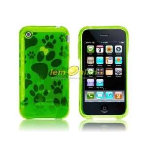  Green Dog Print Case for Apple iPhone 3G, 3GS: Cell Phones 