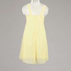 Ruby Rox Big Girls Yellow Drape front Dress  Overstock