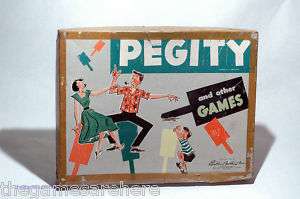 Pegity Board Game from Parker Brothers Vintage  