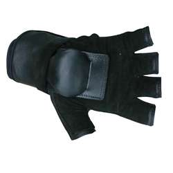 MBS Extra Large Half finger Black Hillbilly Wrist Guard Gloves 