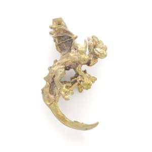  Solid Brass Three Headed Dragon Charm Jewelry