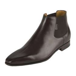 Gucci Chelsea Dark Brown Leather Mens Boots  