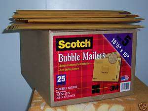 SCOTCH BUBBLE MAILERS SIZE (5) 10.5X15  BOX OF 25  