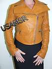 Brand New BCBG Max Azria leather zip up Pumpkin Jacket select your 