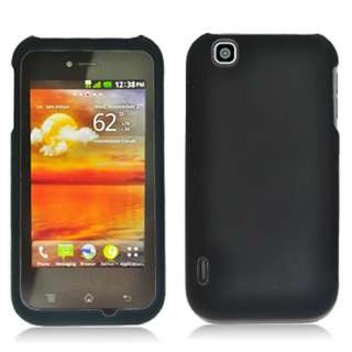 LG Maxx Touch E739 T Mobile MyTouch Black Rubberized Hard Case Cover 