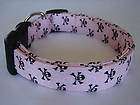 Charming Pink Brown Camo Dog Collar Collars Mini  