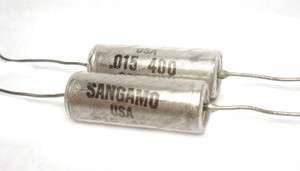 SANGAMO USA Paper in Oil Capacitors .015uf / 400vdc  