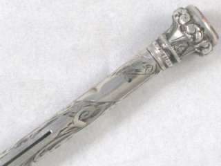Antique Sterling Silver Retractable Dip Pen & Pencil  