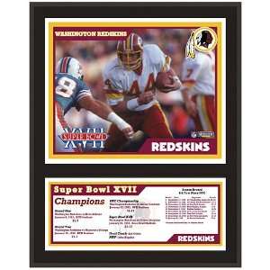   Memories Washington Redskins 12x15 Sublimated Plaque   Super Bowl XVII