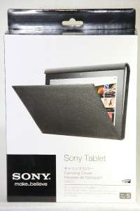 New Sony SGPCV1 B Black Leather Carrying Cover & Stand for Tablet S 